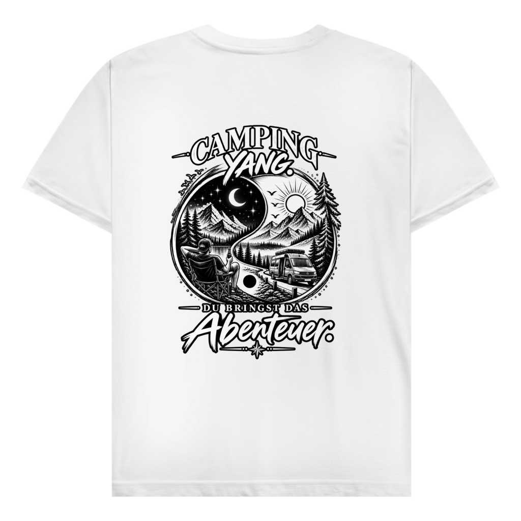 Camping YANG 2.0 -Rückendruck | Premium Shirt unisex
