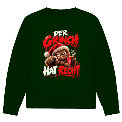 Der Grinch hat Recht | Premium Bio Sweatshirt