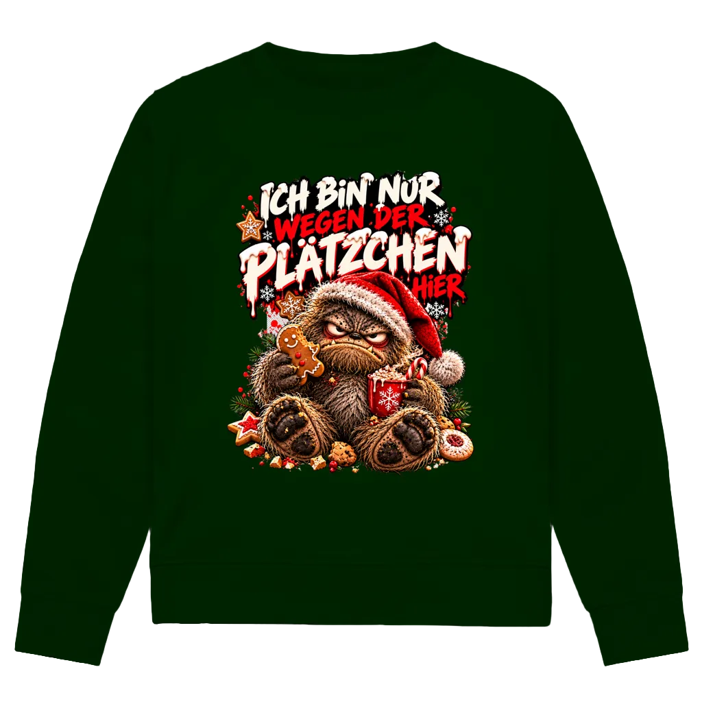 Nur wegen der Plätzchen | Premium Bio Sweatshirt unisex