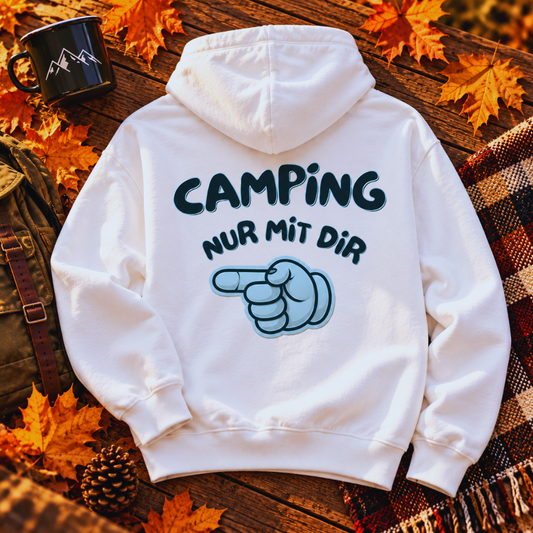 Nur mit dir links - Rückendruck | Premium Hoodie unisex