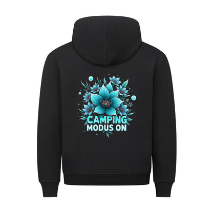 Campingmodus ON türkis - Rückendruck | Premium Hoodie unisex