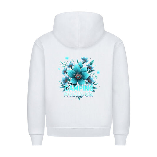 Campingmodus ON türkis - Rückendruck | Premium Hoodie unisex