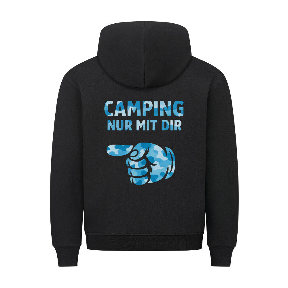 Premium  Hoodie blau camouflage links