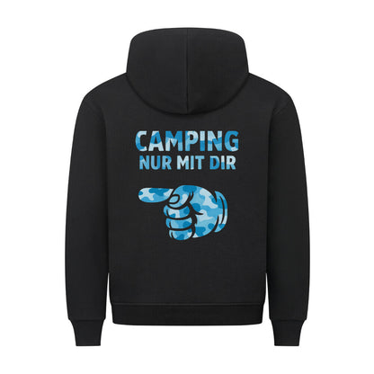 Premium  Hoodie blau camouflage links