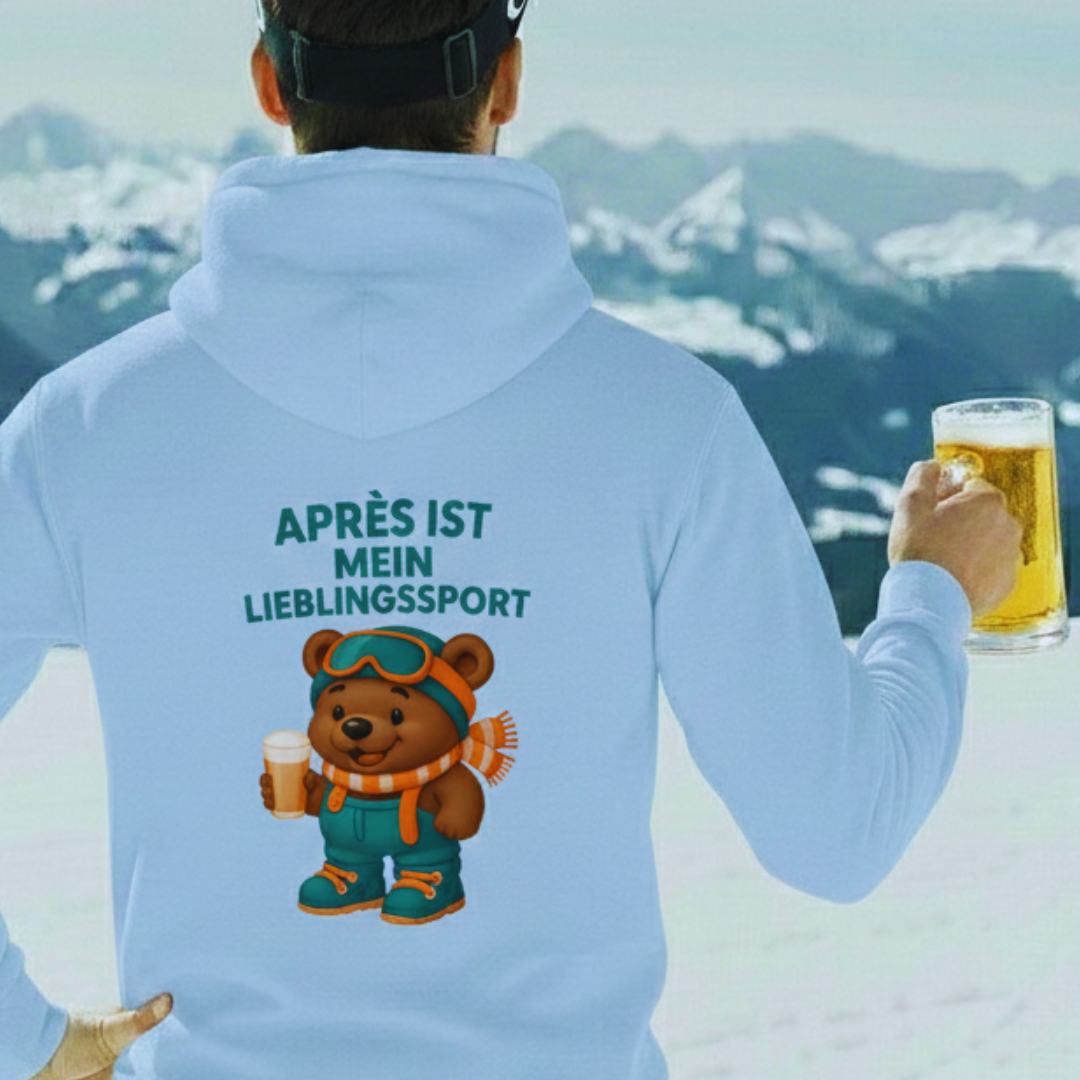 Aprés ist mein Lieblingssport - Rückendruck | Premium Hoodie
