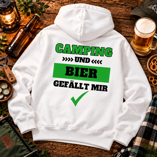Gefällt mir Bier - Rückendruck | Premium Hoodie unisex