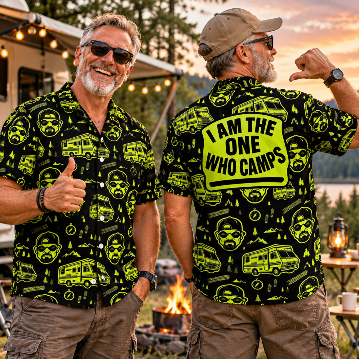 I AM THE ONE WHO CAMPS | Hawaiihemd