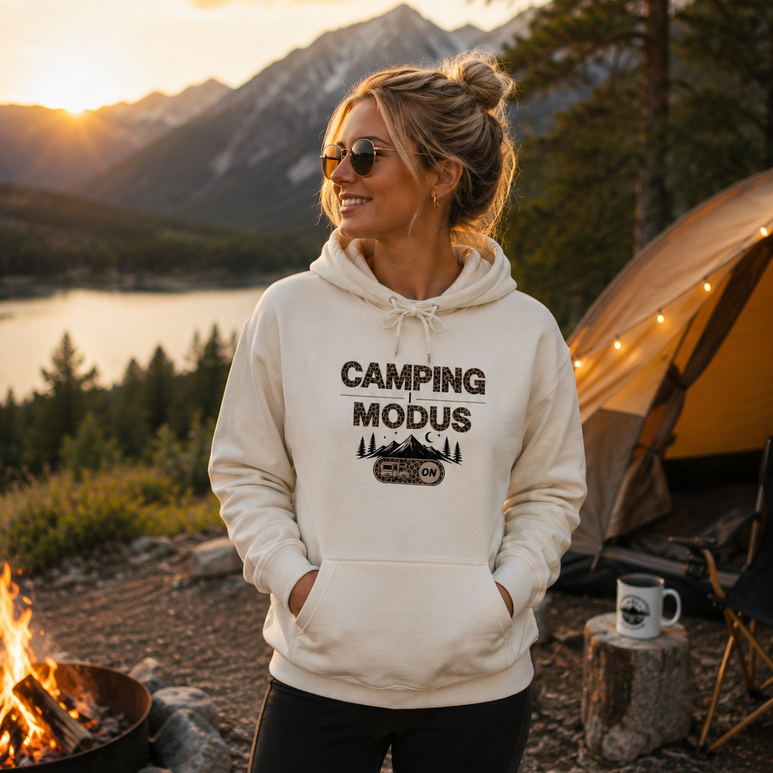 Camping Modus tig | Premium Hoodie unisex