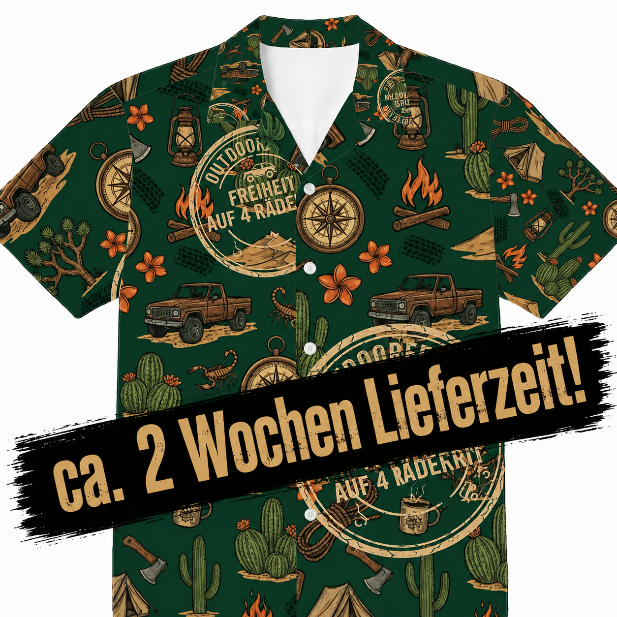 Freiheit | Alloverprint Hawaiihemd