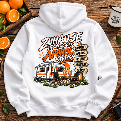 Zuhause Aperol | Premium Hoodie - Rückendruck unisex