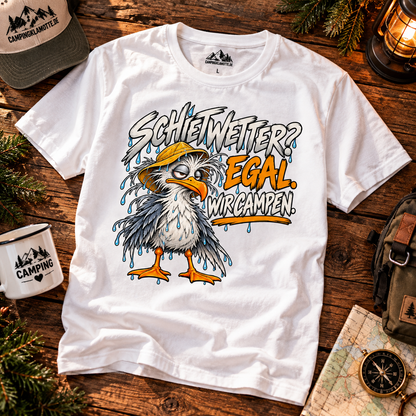 Schietwetter wir campen | Premium Shirt unisex