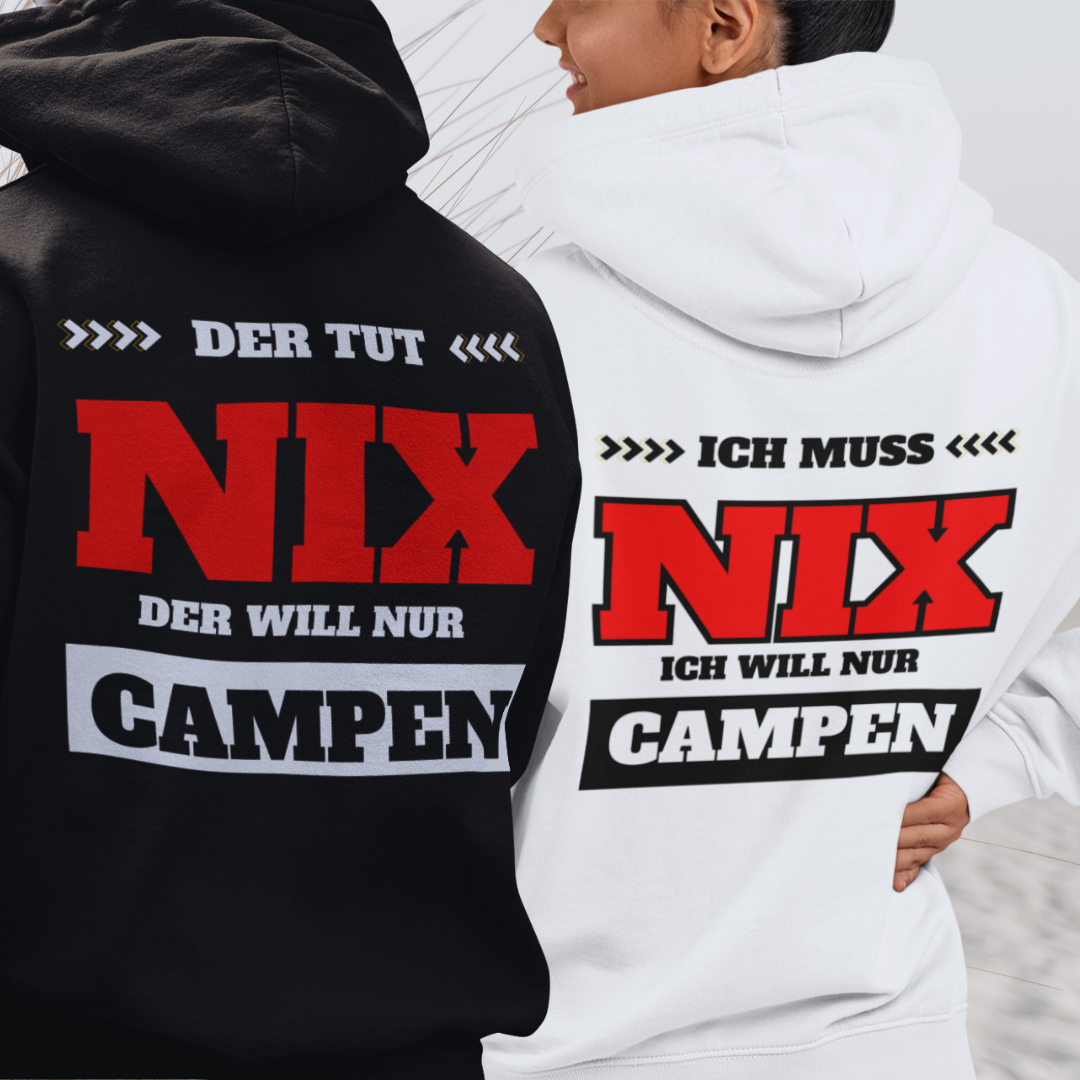 Bundle | Der tut nix, der will nur Campen & Ich muss nix, ich will nur Campen rot