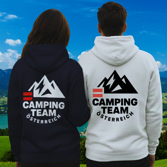 Camping Team Österreich - Rückendruck | Premium Hoodie unisex