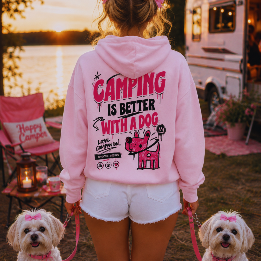 WITH A DOG - Rückendruck | Premium Hoodie unisex
