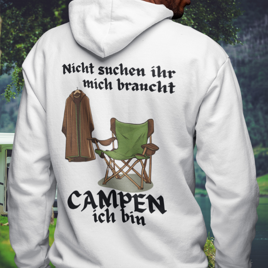 Campen ich bin Rückendruck | Premium Hoodie unisex