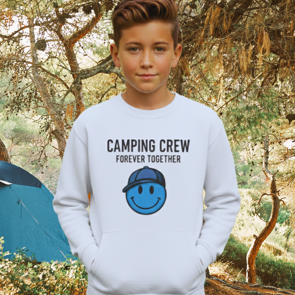 Smilie blau - Rückendruck | Sweatshirt Kids