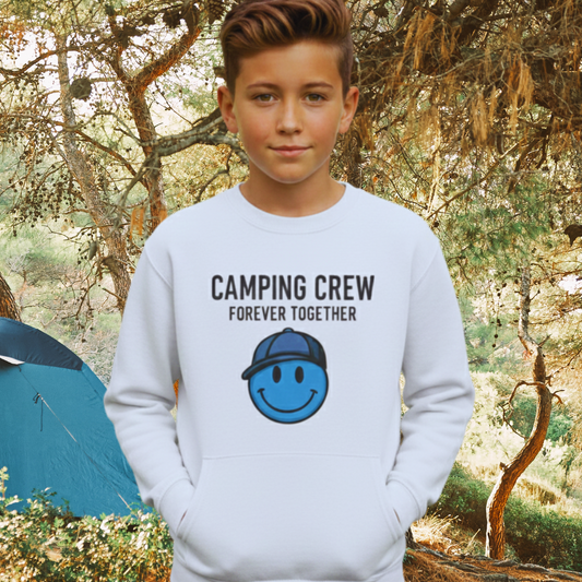 Smilie blau - Rückendruck | Sweatshirt Kids