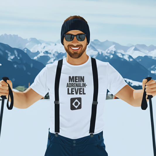 Adrenalin- Level- Schwarze Piste | Premium T-Shirt