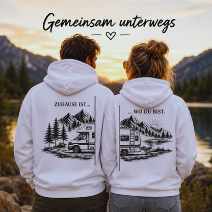 Wo du bist (A) - Rückendruck | Premium Hoodie unisex