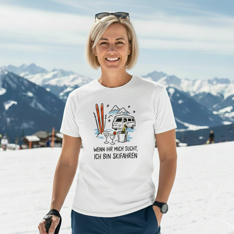 Ich bin Skifahren | Premium T-Shirt