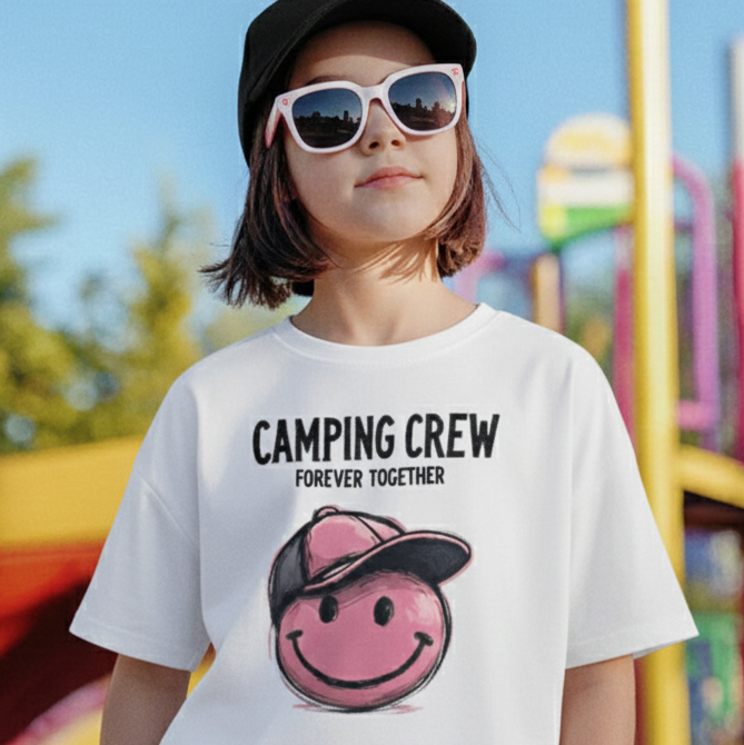 Smilie rosa | Organic Shirt Kids