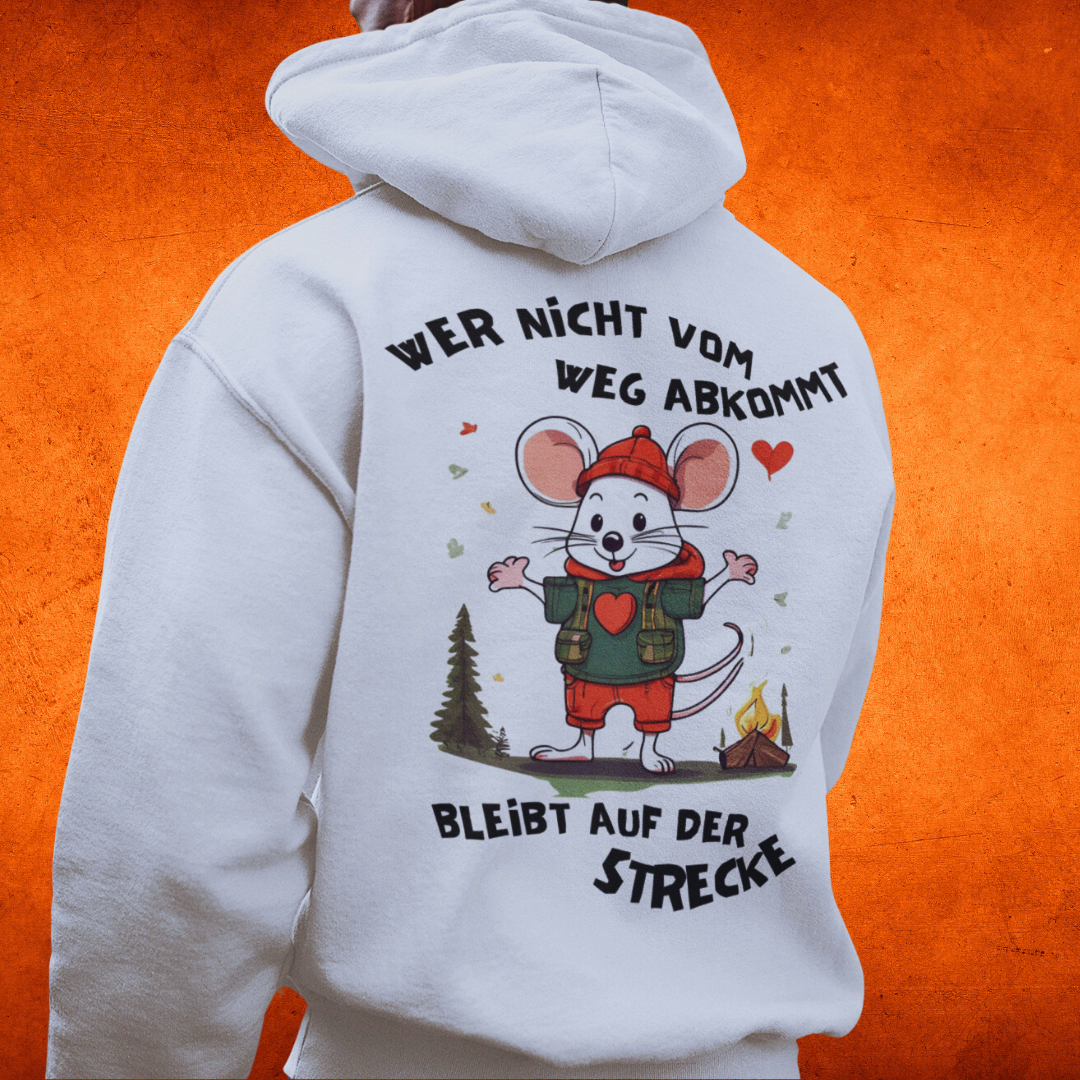 Weg Maus Rückendruck | Premium Hoodie unisex