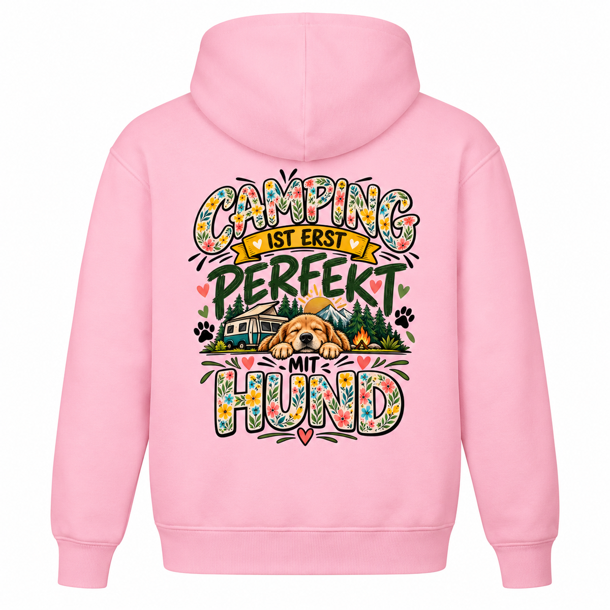 Camping ist erst perfekt - Rückendruck | Premium Hoodie