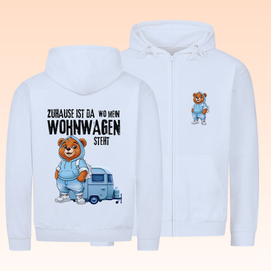 Zuhause ist da wo mein Wohnwagen steht - beidseitiger Druck | Zipper Hoodie Unisex