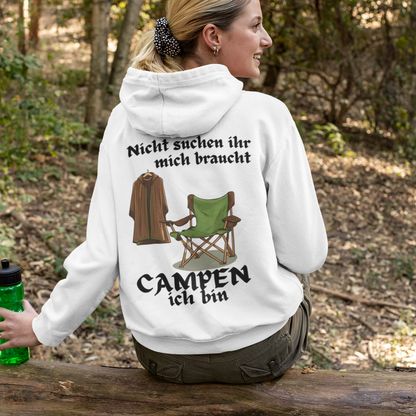 Campen ich bin Rückendruck | Premium Hoodie unisex