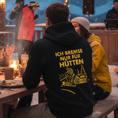 Ich bremse nur für Hütten 2.0 - Rückendruck | Premium Hoodie