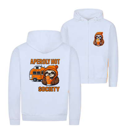 Aperol HOT Society - beidseitiger Druck |  Zipper Hoodie Unisex