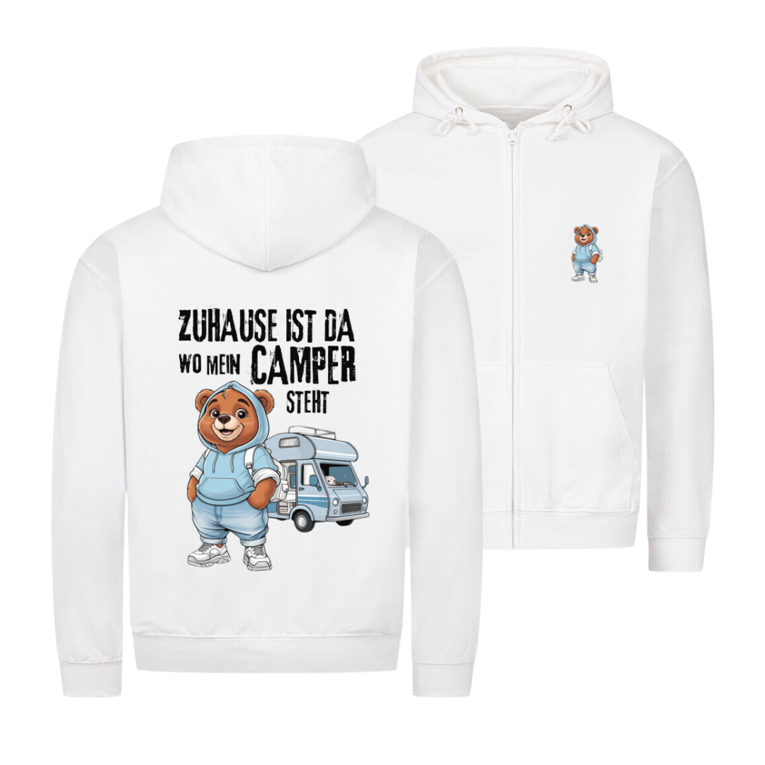 Zuhause ist da, wo mein Camper steht - beidseitiger Druck | Zipper  Hoodie Unisex